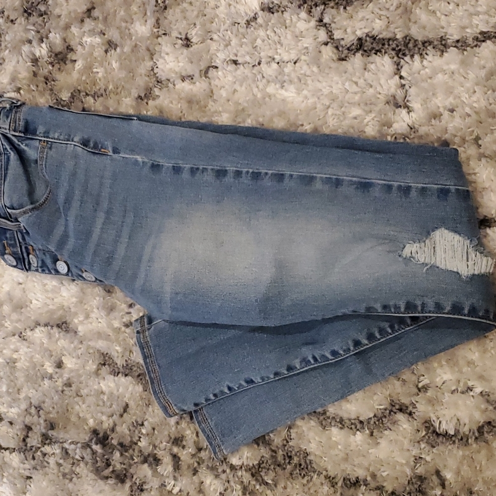 Blue jeans old navy Rockstar ripped girls size 12